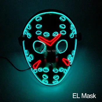 2020 high quality EL wire Led glowing mask light on by 3V driver for Carnival cheering Party DIY decoration and theme concert
2020 high quality EL wire Led glowing mask light on by 3V driver for Carnival cheering Party DIY decoration and theme concert