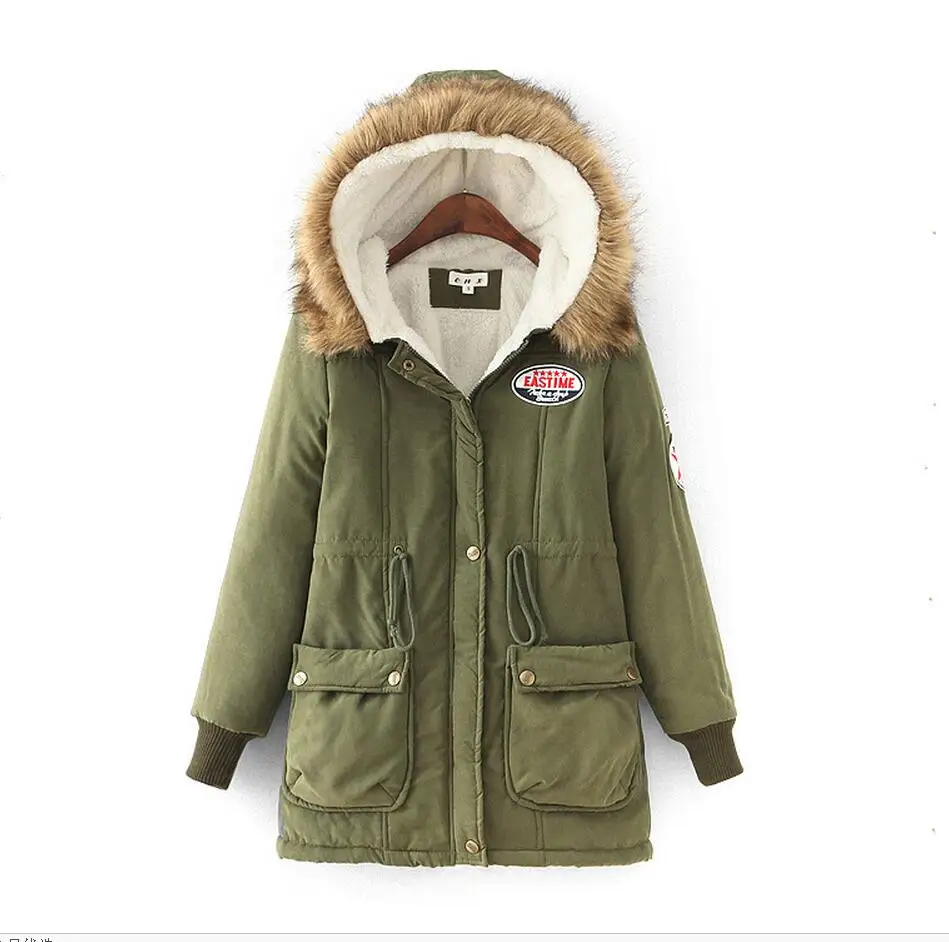 2017 winter thickening warm jacket large size hooded long section of lambskin drawstring waist collar collar cotton coat 8852
2017 winter thickening warm jacket large size hooded long section of lambskin drawstring waist collar collar cotton coat 8852