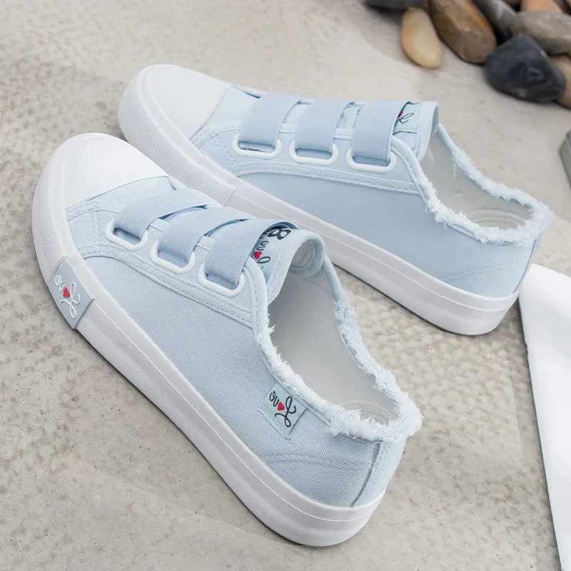Women Flat Canvas Spring Vulcanized Shoes Female Elastic Band Sneakers Fashion Round Toe Platform Ladies Comfort Walking Shoes
Women Flat Canvas Spring Vulcanized Shoes Female Elastic Band Sneakers Fashion Round Toe Platform Ladies Comfort Walking Shoes