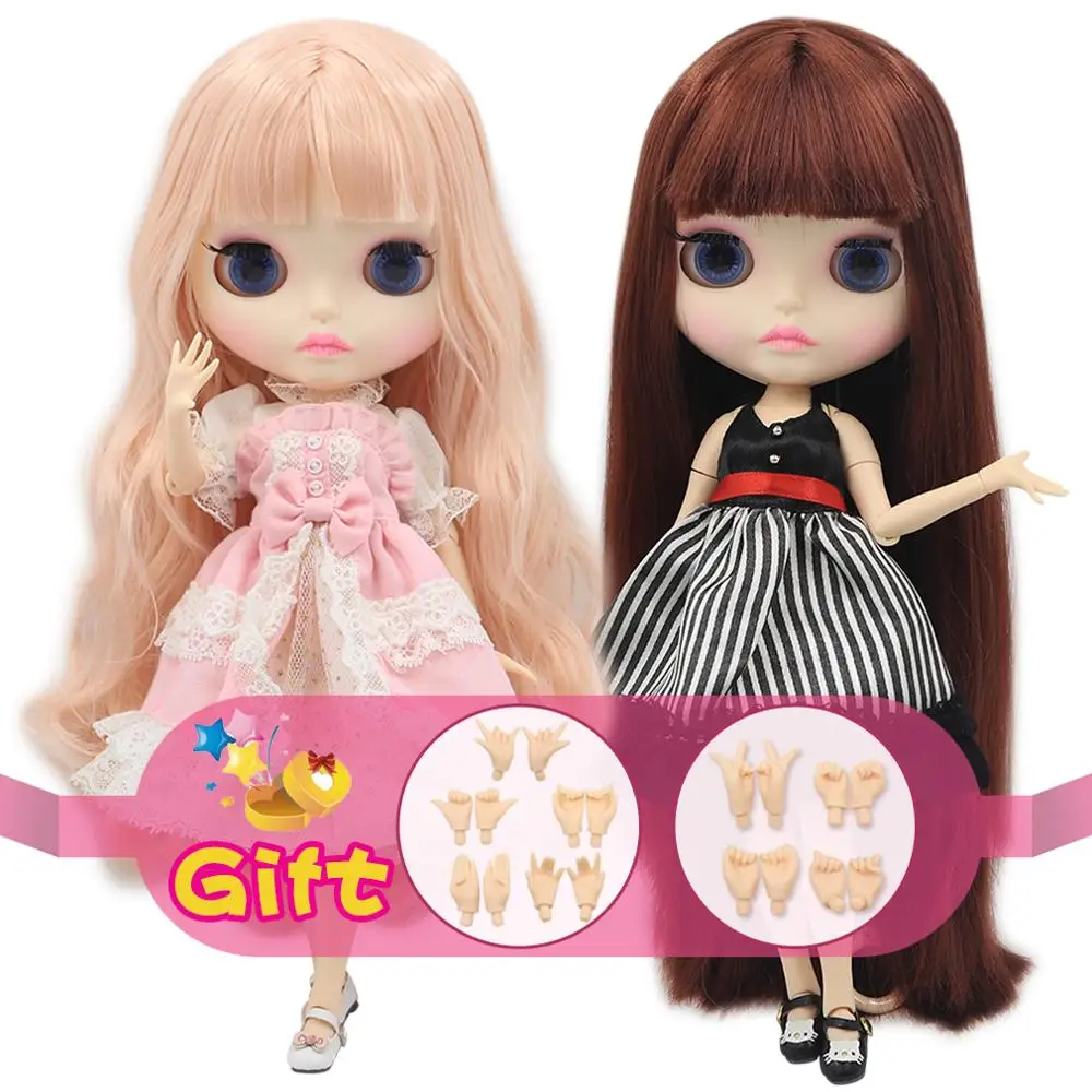 

ICY DBS Blyth Doll 1/6 Joint Body New matte face white skin 30cm DIY BJD toys Fashion gift Special Offer with hand group AB