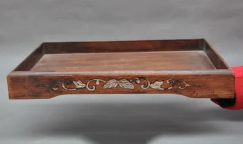 christmas Old Chinese Antiques huanghuali wood Inlay shell hand-carved Lucky plate tray halloween
christmas Old Chinese Antiques huanghuali wood Inlay shell hand-carved Lucky plate tray halloween