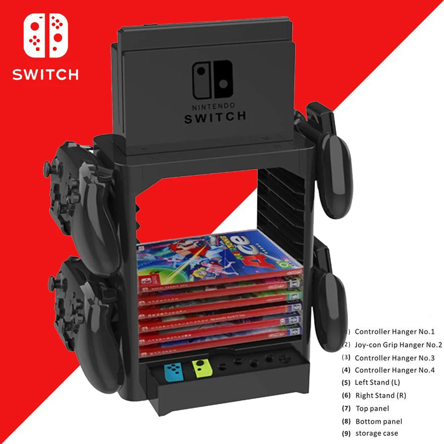 Nintend Switch Game Accessories Storage Stand 10 Games Disc Bracket Console Controller Holder for Nitendo Switch NintendoSwitch
Nintend Switch Game Accessories Storage Stand 10 Games Disc Bracket Console Controller Holder for Nitendo Switch NintendoSwitch