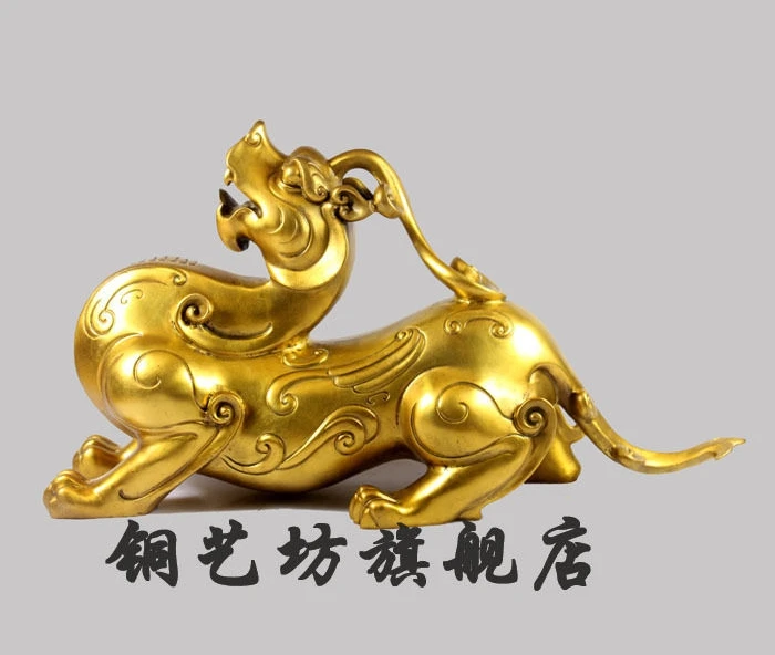 16'' China Bronze Auspicious Animal Foo Dog Lion Kylin Unicorn Statue Figurine
16'' China Bronze Auspicious Animal Foo Dog Lion Kylin Unicorn Statue Figurine