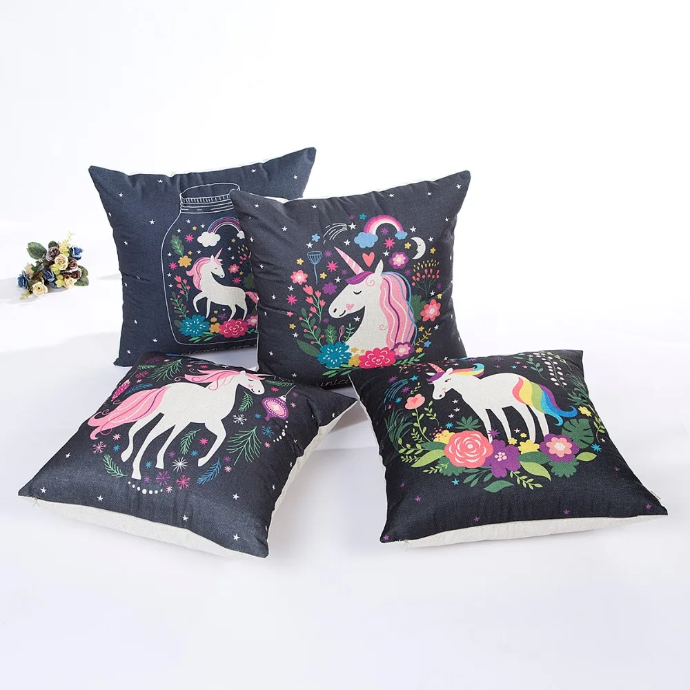 2019 Creative Unicorn black Series Linen Pillow Case high quality fabric living room/bed room decorative pillow case
2019 Creative Unicorn black Series Linen Pillow Case high quality fabric living room/bed room decorative pillow case