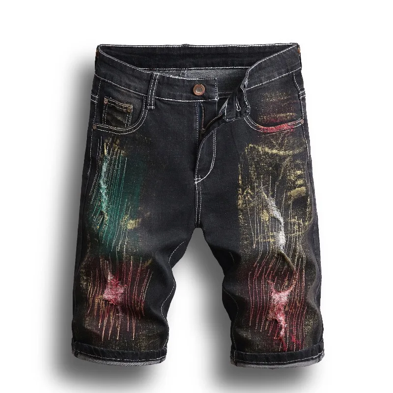 High Quality Ripped Denim Knee Length Short Jeans Plus Size 38 Straight Pants Men Jeans For Summer
High Quality Ripped Denim Knee Length Short Jeans Plus Size 38 Straight Pants Men Jeans For Summer