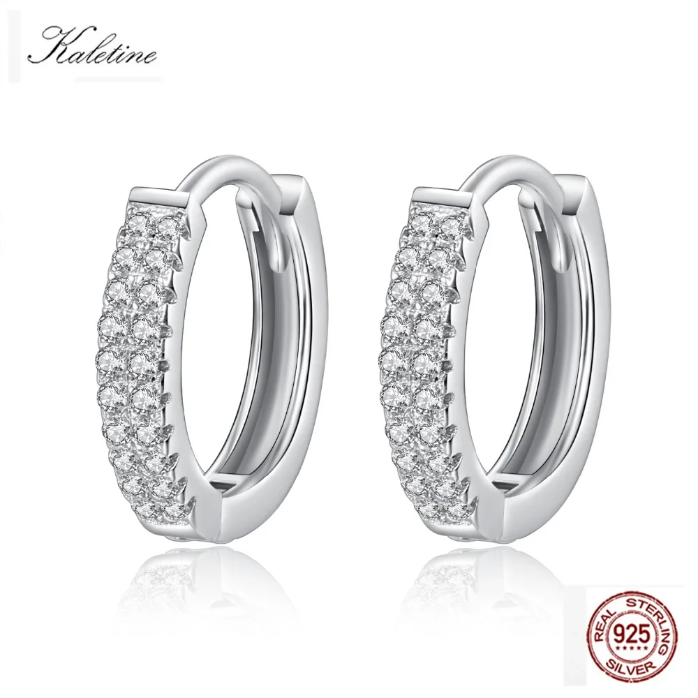 KALETINE Korean Fashion Earirngs For Women 2018 Pure 925 Sterling Silver White Gold Hoop Earrings Round AAA CZ Luxury Jewelry
KALETINE Korean Fashion Earirngs For Women 2018 Pure 925 Sterling Silver White Gold Hoop Earrings Round AAA CZ Luxury Jewelry