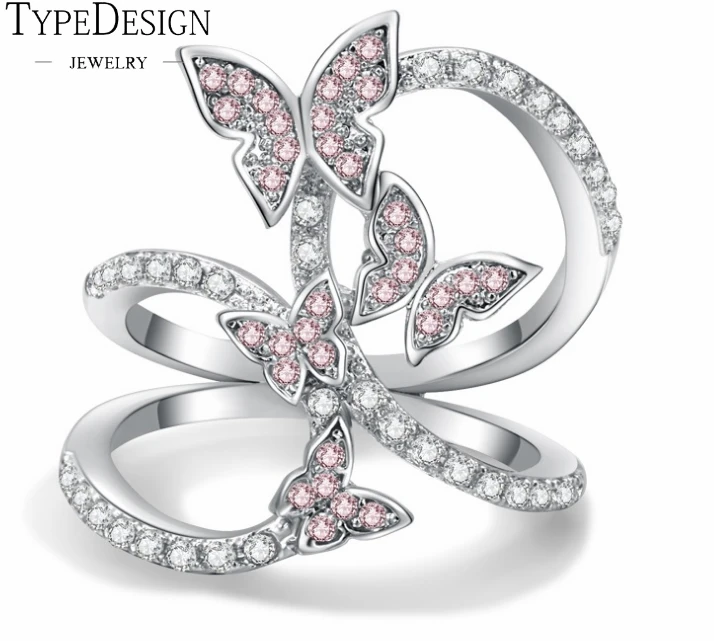 Romantic Four Butterfly WomenRing Pink Crystal Cubic Zircon Rings Jewelry Engagement Lovely Dance Party Jewelry Ring Size 5-12
Romantic Four Butterfly WomenRing Pink Crystal Cubic Zircon Rings Jewelry Engagement Lovely Dance Party Jewelry Ring Size 5-12