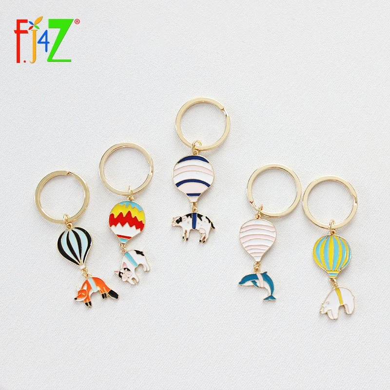 F.J4Z Brand Design Enamel Balloon Keychain Lovely Animal Key Holder Cute Fox Bear Cat Cow Girl's Keyrings gift Jewelry Bijoux
F.J4Z Brand Design Enamel Balloon Keychain Lovely Animal Key Holder Cute Fox Bear Cat Cow Girl's Keyrings gift Jewelry Bijoux
