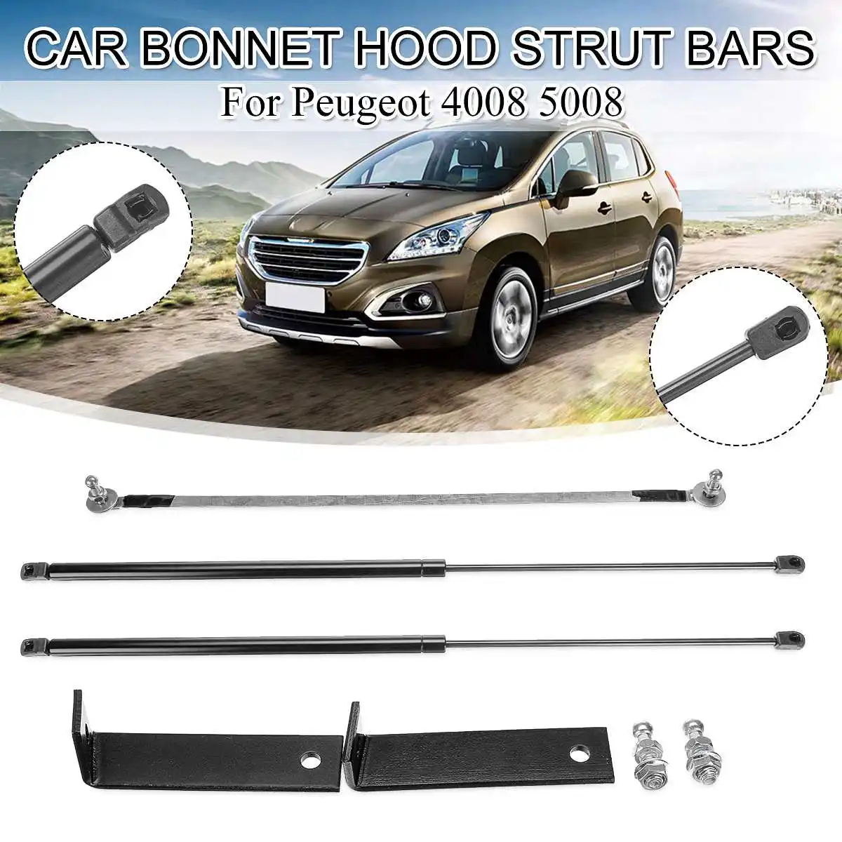 2X Front Engine Cover Bonnet Hood Shock Lift Strut Struts Bar Support Rod Arm Gas Spring Bracket For Peugeot 3008 5008 2017 2018
2X Front Engine Cover Bonnet Hood Shock Lift Strut Struts Bar Support Rod Arm Gas Spring Bracket For Peugeot 3008 5008 2017 2018