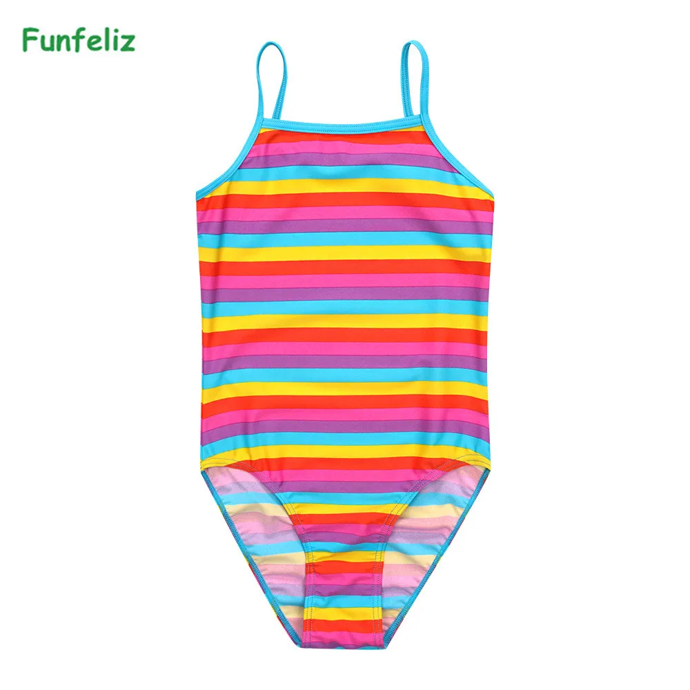 Funfeliz UPF 30+ Girls Swimsuit Cute Striped One Piece Swimming Suit for Kids Quality Swimwear for Girl 2-8Years Children Bikini
Funfeliz UPF 30+ Girls Swimsuit Cute Striped One Piece Swimming Suit for Kids Quality Swimwear for Girl 2-8Years Children Bikini