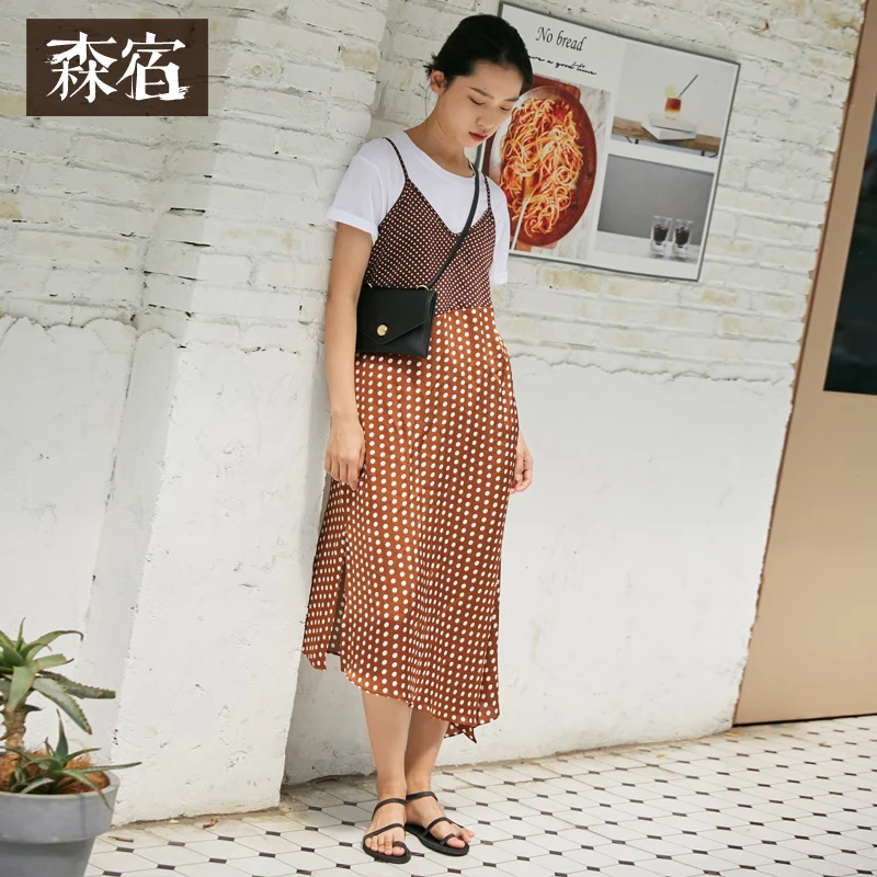 Samstree Summer Sweet Loose Female Chiffon Dresses Asymmetrical Strap A-Line Dot Patchwork Side Slit Women Vestidos Girls
Samstree Summer Sweet Loose Female Chiffon Dresses Asymmetrical Strap A-Line Dot Patchwork Side Slit Women Vestidos Girls