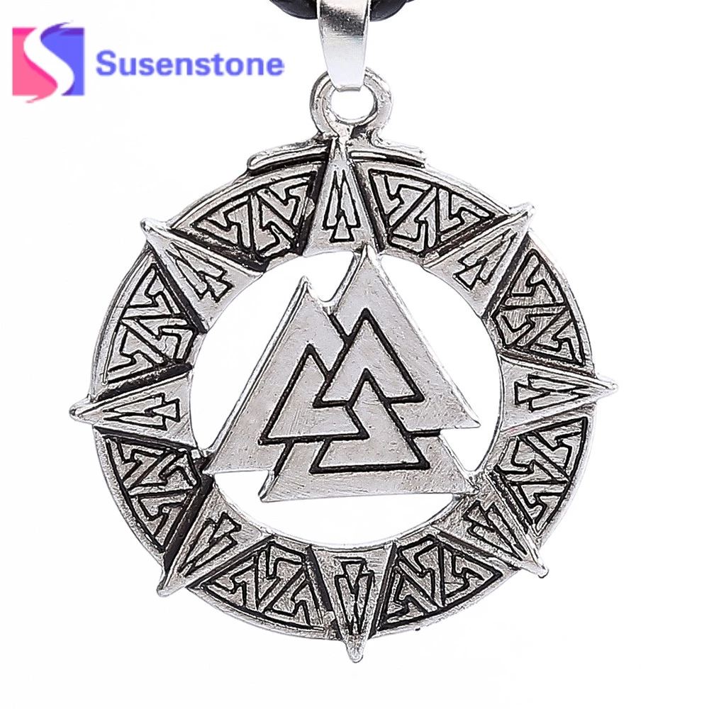 1pc Unisex Black Leather Cord Rope Chain Pendant Slavic Norway Valknut Pagoda Amulet Pendant Men Necklace Jewelry Warrior Symbol
1pc Unisex Black Leather Cord Rope Chain Pendant Slavic Norway Valknut Pagoda Amulet Pendant Men Necklace Jewelry Warrior Symbol