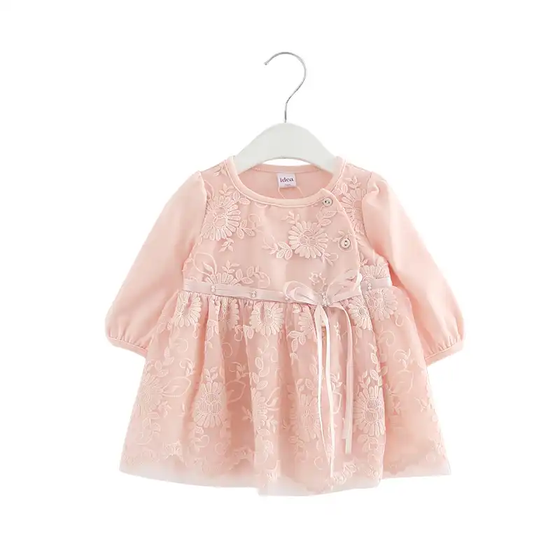 grey colour baby frock