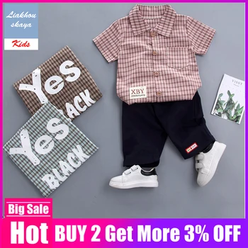 Liakhouskaya 2019 Baby Boys Girls Summer Clothes Cotton Set Gentleman Fashion Print Short Sleeve Shirt+Shorts 2pc Cheap Costumes 
Liakhouskaya 2019 Baby Boys Girls Summer Clothes Cotton Set Gentleman Fashion Print Short Sleeve Shirt+Shorts 2pc Cheap Costumes