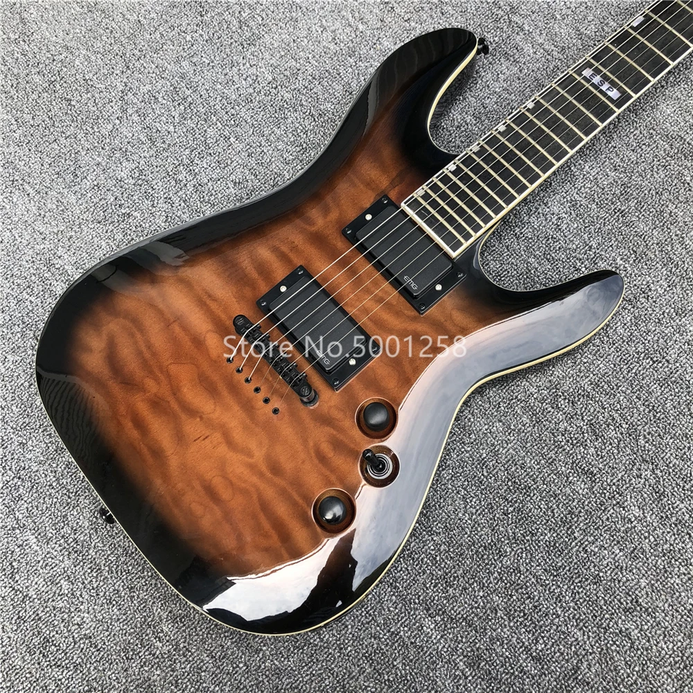 2019 NEW Burst maple top 7 strings Electric Guitar,EMG pikcup Black Black solid wood Guitarra with best quality,Free shipping
2019 NEW Burst maple top 7 strings Electric Guitar,EMG pikcup Black Black solid wood Guitarra with best quality,Free shipping