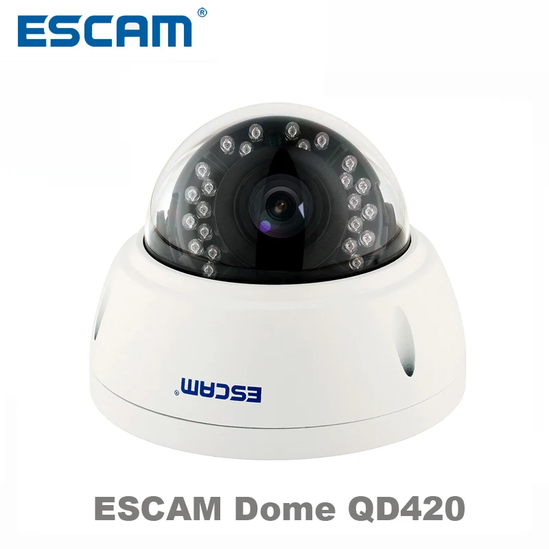 ESCAM QD420 Dome IP Camera 4MP H2.65 IR Night Vision Outdoor Surveillance Camera Onvif P2P waterproof IP66 Security CCTV Camera
ESCAM QD420 Dome IP Camera 4MP H2.65 IR Night Vision Outdoor Surveillance Camera Onvif P2P waterproof IP66 Security CCTV Camera