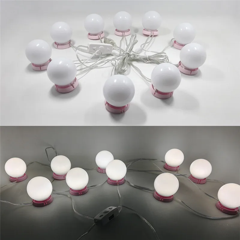 Makeup Mirror Vanity LED Light Bulbs Kit USB Charging Port Cosmetic Lighted Make up Mirrors Bulb Adjustable Brightness Lights
Makeup Mirror Vanity LED Light Bulbs Kit USB Charging Port Cosmetic Lighted Make up Mirrors Bulb Adjustable Brightness Lights