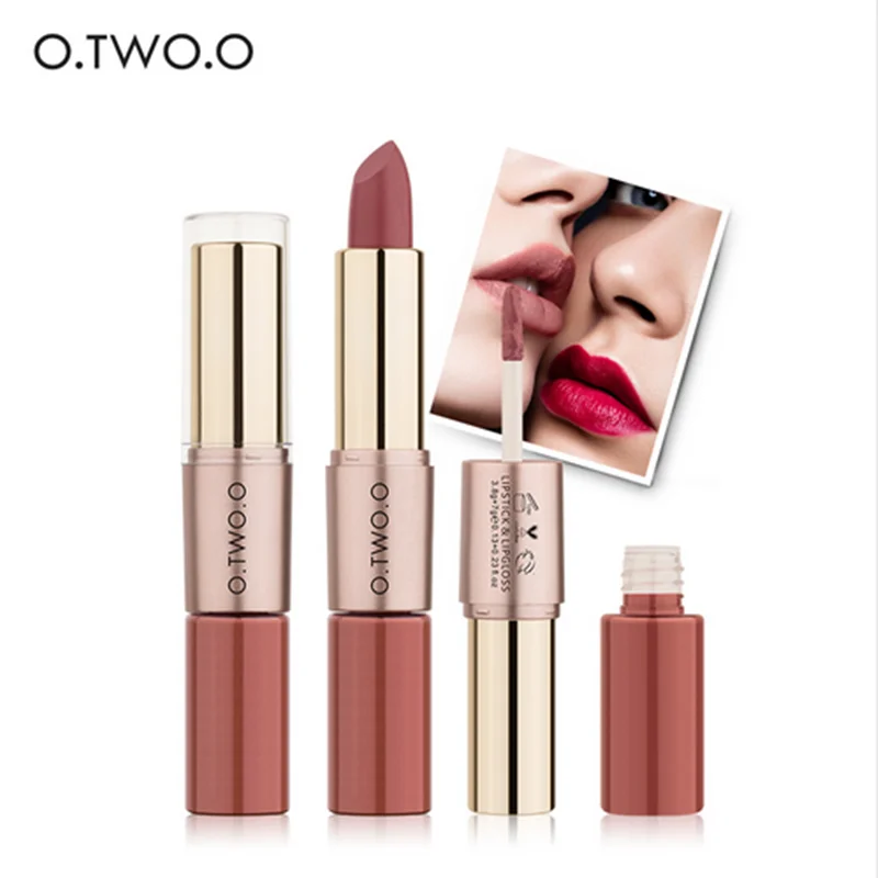 O.TWO.O 2 in 1 Lip Gloss Matte Lipstick 12 Colors Cosmetics Makeup Waterproof Lipstick Long Lasting Lip Gloss 
O.TWO.O 2 in 1 Lip Gloss Matte Lipstick 12 Colors Cosmetics Makeup Waterproof Lipstick Long Lasting Lip Gloss
