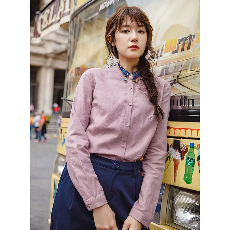 INMAN Autumn Long Sleeve Turn Down Collar Embroidery All Matched Causal Printing Women Blouse
INMAN Autumn Long Sleeve Turn Down Collar Embroidery All Matched Causal Printing Women Blouse
