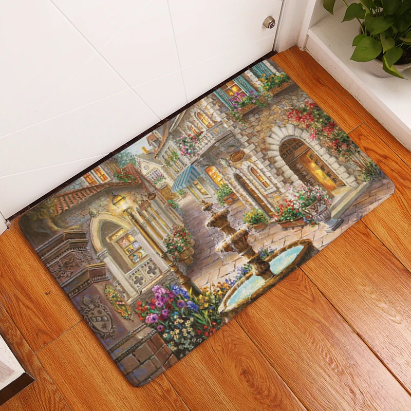 Retro Style Painting Print Carpets Anti-slip Floor Mat Outdoor Rugs Creative Street View Front Door Mats
Retro Style Painting Print Carpets Anti-slip Floor Mat Outdoor Rugs Creative Street View Front Door Mats