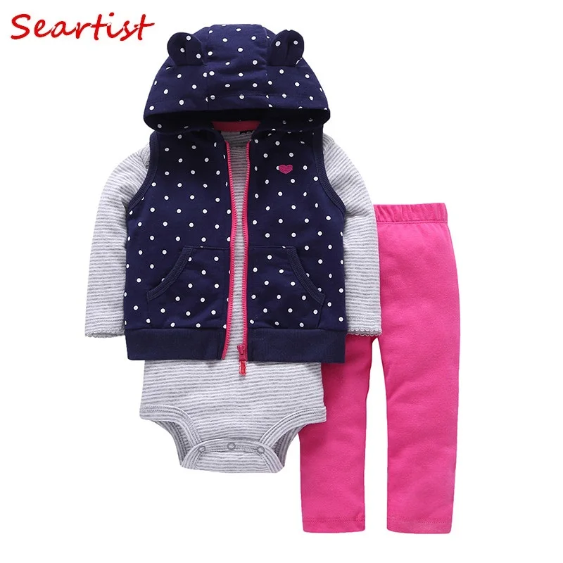 Seartist Baby Girl Clothes Newborn 3Pcs Clothing Set Hooded Vest+Romper+Pants Baby Girls Hooded Vest Outfit Baby Boy Clothes 33C
Seartist Baby Girl Clothes Newborn 3Pcs Clothing Set Hooded Vest+Romper+Pants Baby Girls Hooded Vest Outfit Baby Boy Clothes 33C