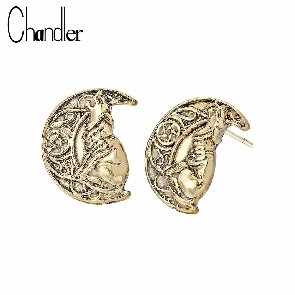 Chandler Antique Wolf Celti Moon Viking Earring For Men Women Cresent Animal Stud Ear Norse Viking Warrior Amulet Men's Jewelry
Chandler Antique Wolf Celti Moon Viking Earring For Men Women Cresent Animal Stud Ear Norse Viking Warrior Amulet Men's Jewelry