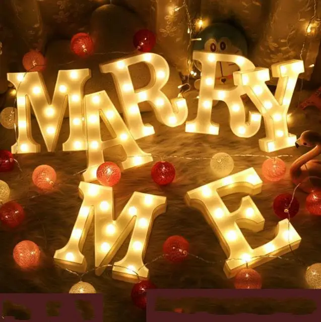 DIY 26 English Letter LED Night Light Marquee Sign Alphabet 3D Wall Hanging Night Light Home Wedding Birthday Party Decor
DIY 26 English Letter LED Night Light Marquee Sign Alphabet 3D Wall Hanging Night Light Home Wedding Birthday Party Decor