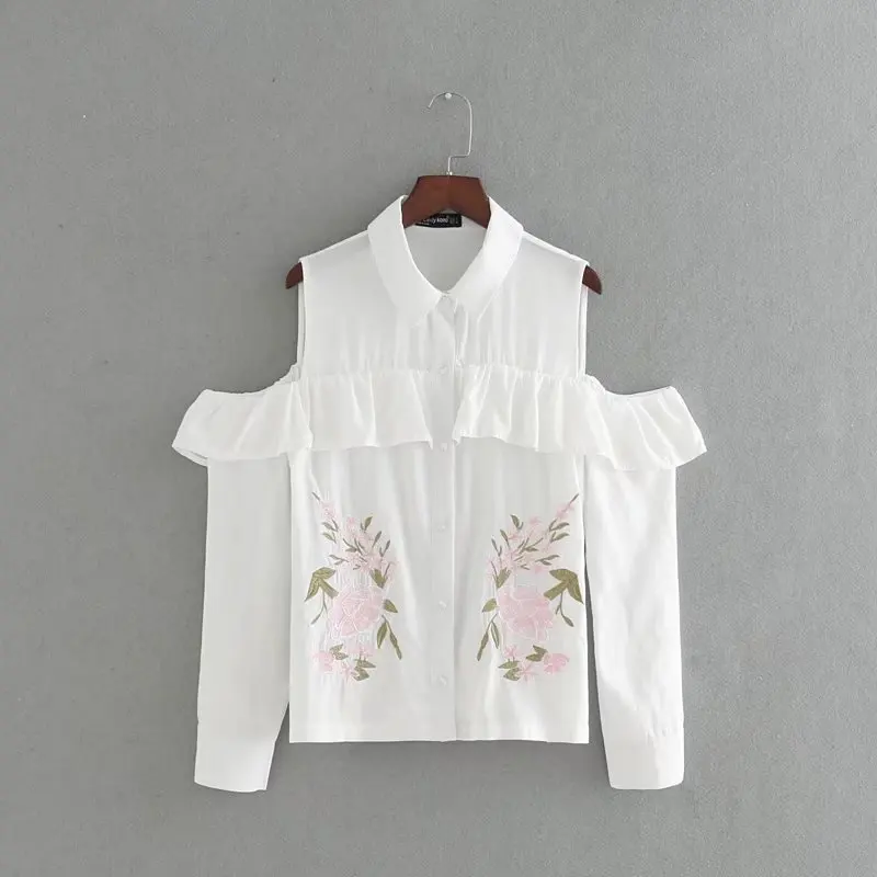 2017 New Fashion Women Vintage Sexy Off Shoulder Ruffle Blouses Shirts Flower Embroidery Long Sleeve Feminine Blusas Tops LS1210
2017 New Fashion Women Vintage Sexy Off Shoulder Ruffle Blouses Shirts Flower Embroidery Long Sleeve Feminine Blusas Tops LS1210