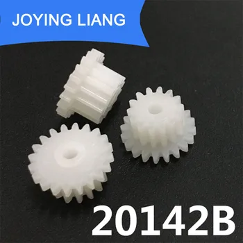 20142B 0.5M Gear 11mm Diameter POM Plastic 20 Teeth + 14 Teeth Double Layer Gears 2.05mm Hole Toy Parts 10PCS/lot
20142B 0.5M Gear 11mm Diameter POM Plastic 20 Teeth + 14 Teeth Double Layer Gears 2.05mm Hole Toy Parts 10PCS/lot