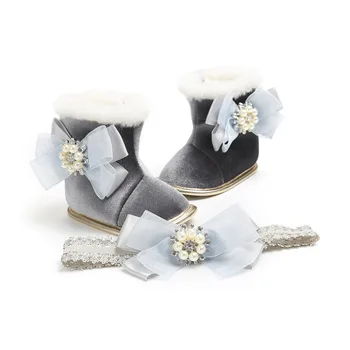 Winter Baby Girls First Walkers Beading Bow Knot Warm Booties Infant Toddler Shoes Newborn Shoes Boy With Headbands
Winter Baby Girls First Walkers Beading Bow Knot Warm Booties Infant Toddler Shoes Newborn Shoes Boy With Headbands