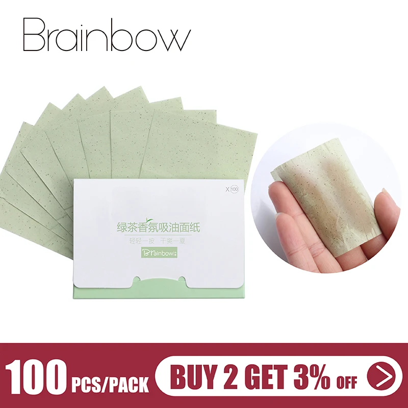 Brainbow 100Pcs/pack Facial Blotting Papers Oil Absorbing Sheets Makeup Cleanser Acne Treatment Deep Cleansing Face Skin Care
Brainbow 100Pcs/pack Facial Blotting Papers Oil Absorbing Sheets Makeup Cleanser Acne Treatment Deep Cleansing Face Skin Care