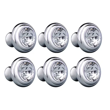 6pcs 22mm Fashion Round Crystal Single Hole Drawer Handle Cupboard Pull Handle Cabinet Knobs And Handles Furniture - Silver
6pcs 22mm Fashion Round Crystal Single Hole Drawer Handle Cupboard Pull Handle Cabinet Knobs And Handles Furniture - Silver