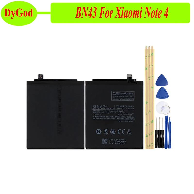 4000mAh BN43 Battery For Xiaomi Redmi Note 4X Batterie Bateria Accumulator AKKU+Tools Hongmi Redice Note 4X
4000mAh BN43 Battery For Xiaomi Redmi Note 4X Batterie Bateria Accumulator AKKU+Tools Hongmi Redice Note 4X