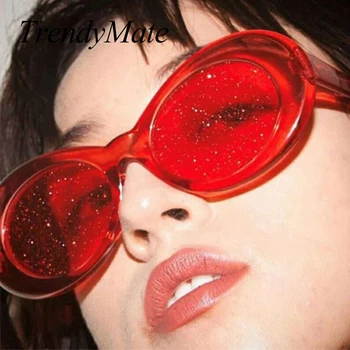 2018 Brand Designer Candy Color Shiny Oval Sunglasses Women Men Glitter Lens Glasses Yellow Pink Sun Glasses For Female 1490T
2018 Brand Designer Candy Color Shiny Oval Sunglasses Women Men Glitter Lens Glasses Yellow Pink Sun Glasses For Female 1490T