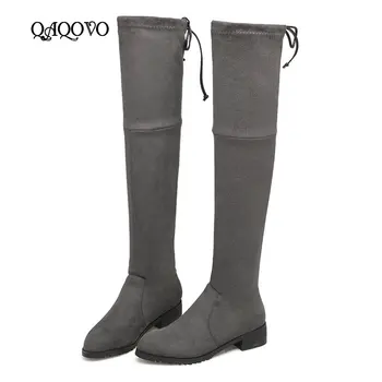 2019 Winter Over The Knee Boots Women Flock Square Flat Heel Thigh Boots Slip On Autumn Fashion Long Boots Big Size 43
2019 Winter Over The Knee Boots Women Flock Square Flat Heel Thigh Boots Slip On Autumn Fashion Long Boots Big Size 43