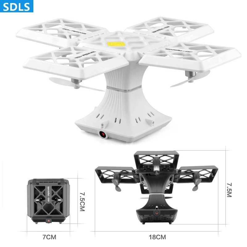 

Foldable Square RC Drone Quadcopter 720P WIFI FPV HD Camera Set Height Holding Auto Return Speed Switch 3D Roll Trajectory Fly