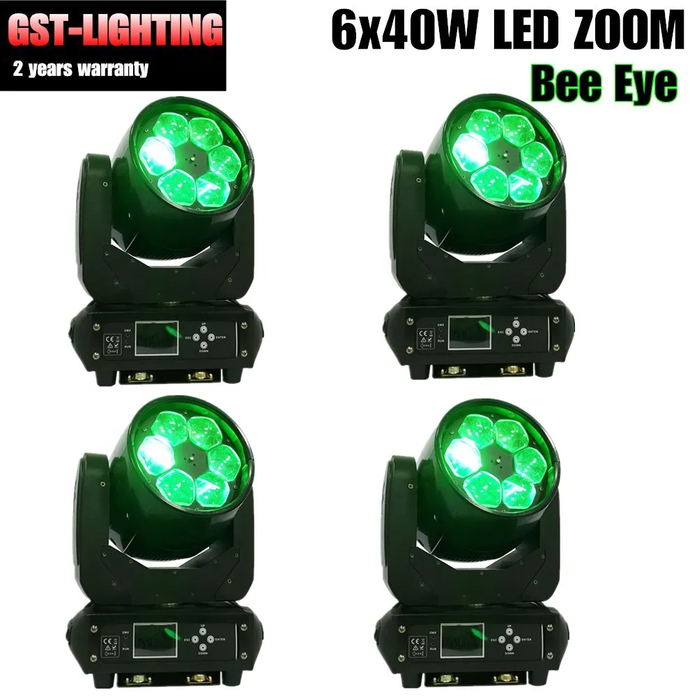 4 шт./лот Zoom Wash Led Lyre Beam движущийся головной свет сценический DJ DMX 6x40w led | Лампы и