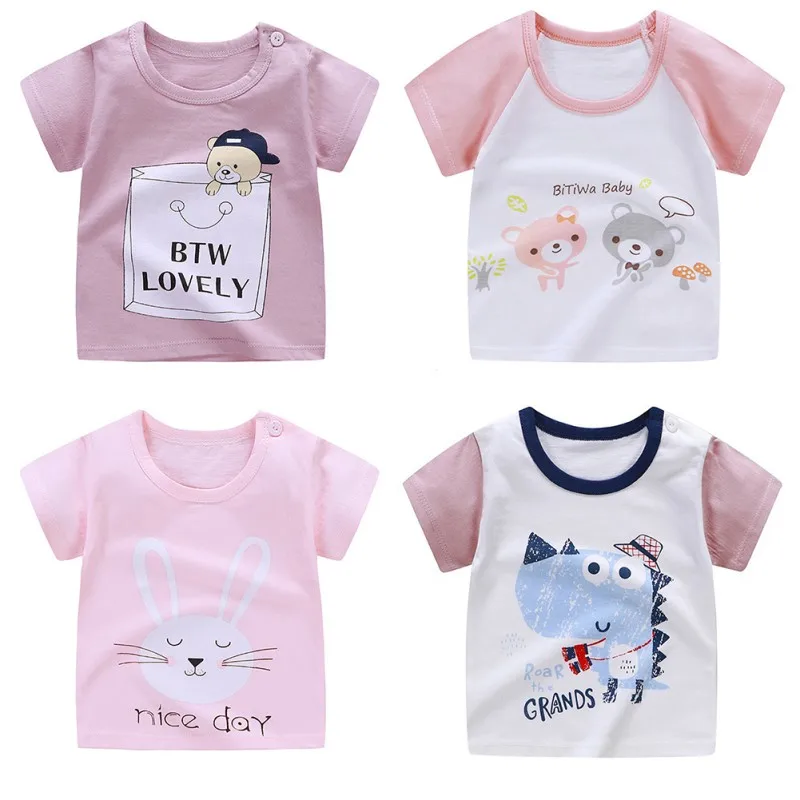 Baby Short Sleeve Casual Tee Shirts Clothes Kids Baby Boys Girls Summer Cotton Cartoon Print T-shirt Tops Blouse
Baby Short Sleeve Casual Tee Shirts Clothes Kids Baby Boys Girls Summer Cotton Cartoon Print T-shirt Tops Blouse