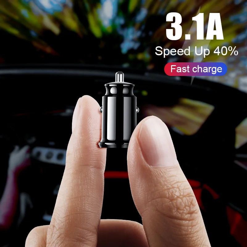 ZNP Mini USB Car Charger For Mobile Phone Tablet GPS 3.1A Fast Charger Car-Charger Dual USB Car Phone Charger Adapter in Car
ZNP Mini USB Car Charger For Mobile Phone Tablet GPS 3.1A Fast Charger Car-Charger Dual USB Car Phone Charger Adapter in Car