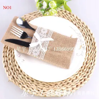 10Pcs/Lot Wedding Tableware Bag Hessian Jute Cutlery Pocket Knife Fork Burlap Lace Pouch Bag Wedding Party Supplies Home Decor
10Pcs/Lot Wedding Tableware Bag Hessian Jute Cutlery Pocket Knife Fork Burlap Lace Pouch Bag Wedding Party Supplies Home Decor