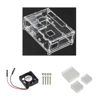 Raspberry Pi 3 Acrylic Case Transparent Box Shell + CPU Fan + 3pcs Aluminum Heat Sink for Raspberry Pi 3 Model B Plus
Raspberry Pi 3 Acrylic Case Transparent Box Shell + CPU Fan + 3pcs Aluminum Heat Sink for Raspberry Pi 3 Model B Plus