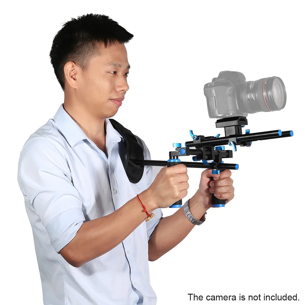 15mm Rod Double-hand Handgrip Set C-shaped Holder Aluminum Video Shoulder Mount Support Rig Stabilizer for DSLR Camera Camcorder
15mm Rod Double-hand Handgrip Set C-shaped Holder Aluminum Video Shoulder Mount Support Rig Stabilizer for DSLR Camera Camcorder