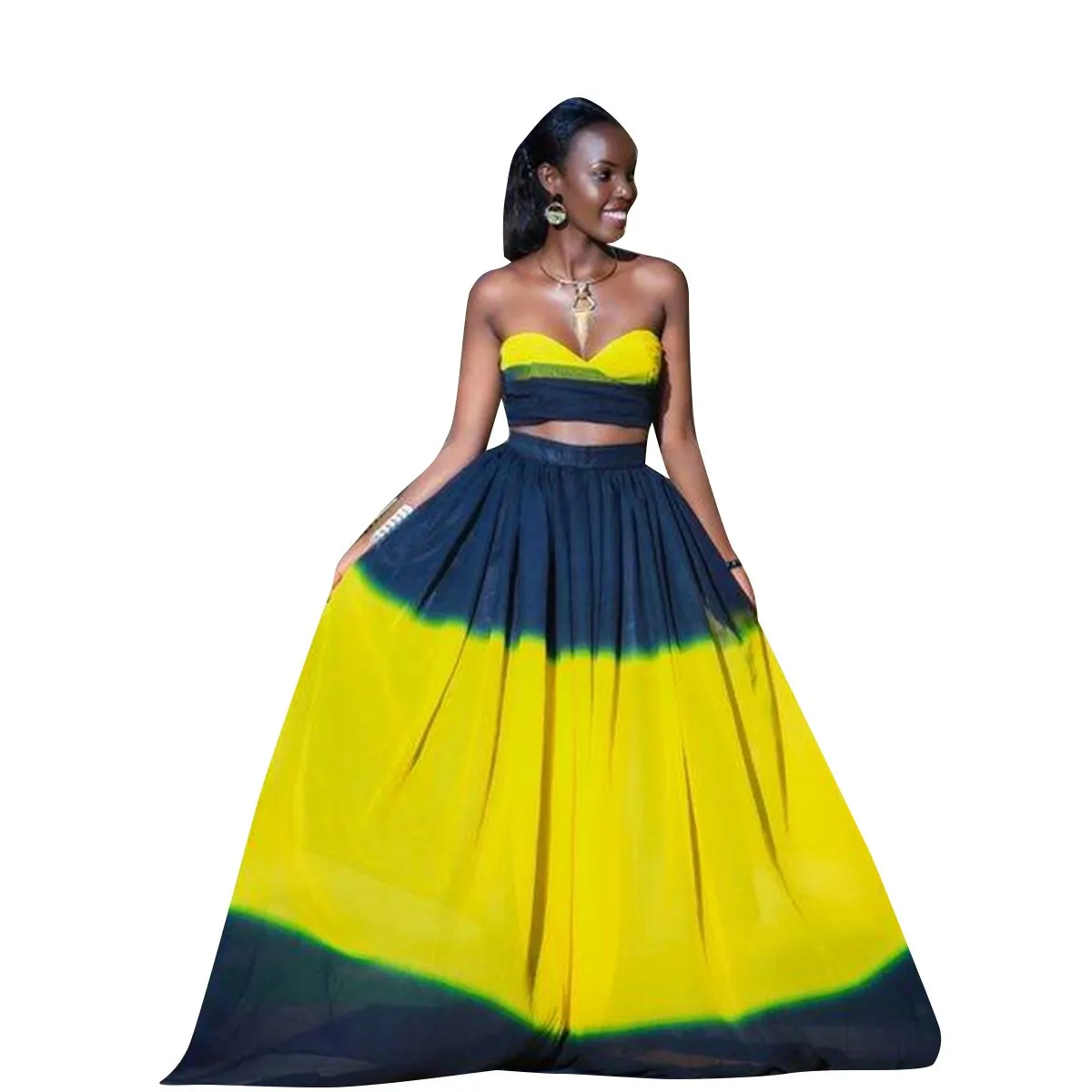 Plus Size Sexy Long Beach Skirt 2 Piece Set Causal Boho Print Strapless Crop Top+Long Skirt Set Vintage Party Dashiki Dress Sets
Plus Size Sexy Long Beach Skirt 2 Piece Set Causal Boho Print Strapless Crop Top+Long Skirt Set Vintage Party Dashiki Dress Sets