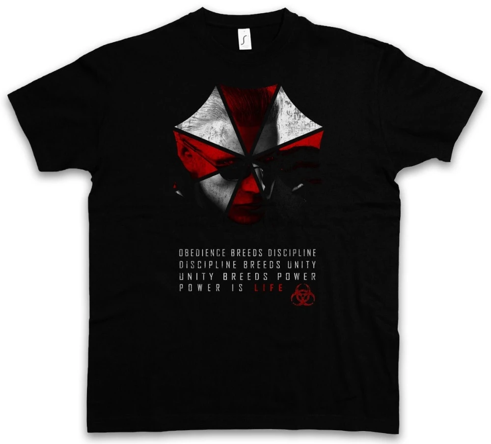 

Best T Shirts WESKER UMBRELLA T-SHIRT Resident Corporation Corp Evil Logo Dead Zombie T Shirt High Quality Casual Clothing