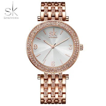 Shengke Rose Gold Watch Women Crystal Diamond Bracelet Women Watches Waterproof Stainless Steel Strap Luxury Dress Ladies Watch
Shengke Rose Gold Watch Women Crystal Diamond Bracelet Women Watches Waterproof Stainless Steel Strap Luxury Dress Ladies Watch