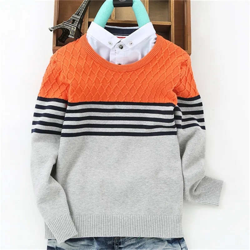 Boys Sweaters Cotton Sweaters 2018 Christmas New Pullovers Warm Knitted Teenager Outerwear Winter Thick Top Striped Sweater Kids
Boys Sweaters Cotton Sweaters 2018 Christmas New Pullovers Warm Knitted Teenager Outerwear Winter Thick Top Striped Sweater Kids
