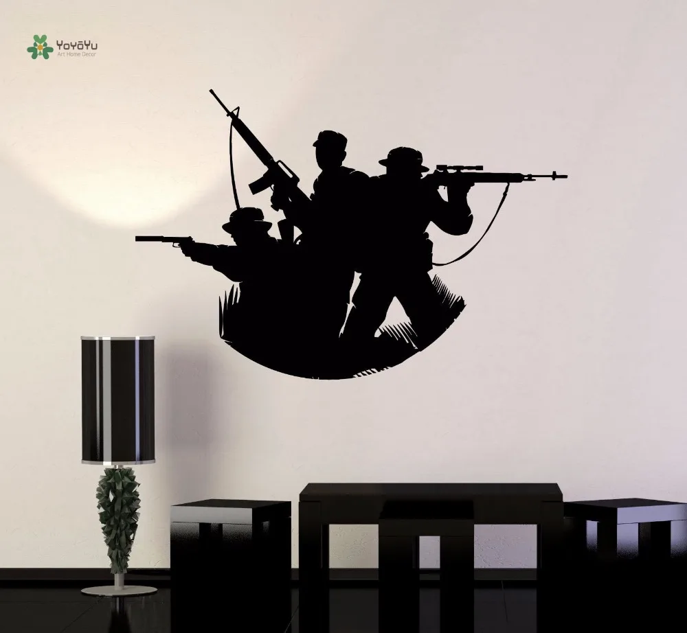 YOYOYU Vinyl Wall Decal Soldiers Raise Their Guns In The Military War Interior BedRoom Home Rmovable wall Stickers FD281
YOYOYU Vinyl Wall Decal Soldiers Raise Their Guns In The Military War Interior BedRoom Home Rmovable wall Stickers FD281