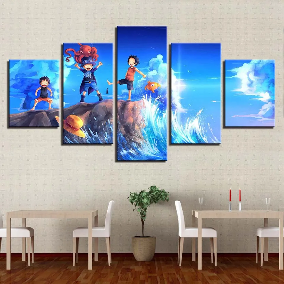 Canvas HD Printed Poster Living Room Home Decor Framework 5 Pieces One Piece Paintings Wall Art Cartoon Luffy Sabo Ace Pictures
Canvas HD Printed Poster Living Room Home Decor Framework 5 Pieces One Piece Paintings Wall Art Cartoon Luffy Sabo Ace Pictures