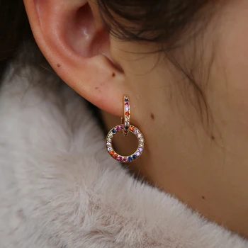 mini small rainbow cz hoop with round circle charm geometric colorful 2019 spring colorful jewelry earring
mini small rainbow cz hoop with round circle charm geometric colorful 2019 spring colorful jewelry earring