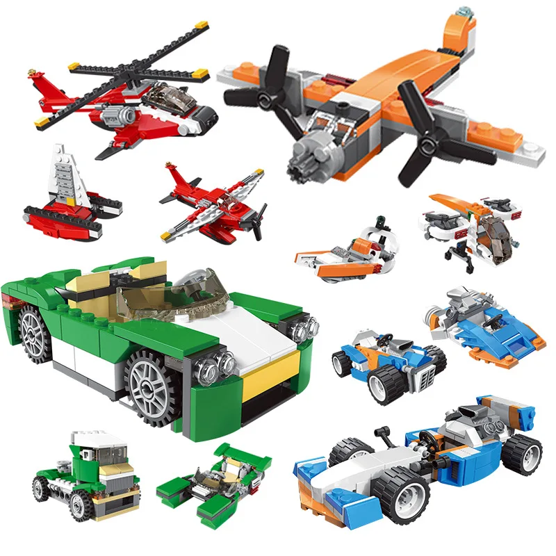 Mini 3 In 1 Plane Helicopter Building Blocks Sets Bricks Kids Model Kids City Creator Toys Compatible Legoings Racing Car
Mini 3 In 1 Plane Helicopter Building Blocks Sets Bricks Kids Model Kids City Creator Toys Compatible Legoings Racing Car